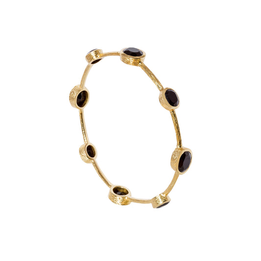 The Gemstone Black onyx bangle representing Decision Making, Prosperity, Absorbs Negative Energy