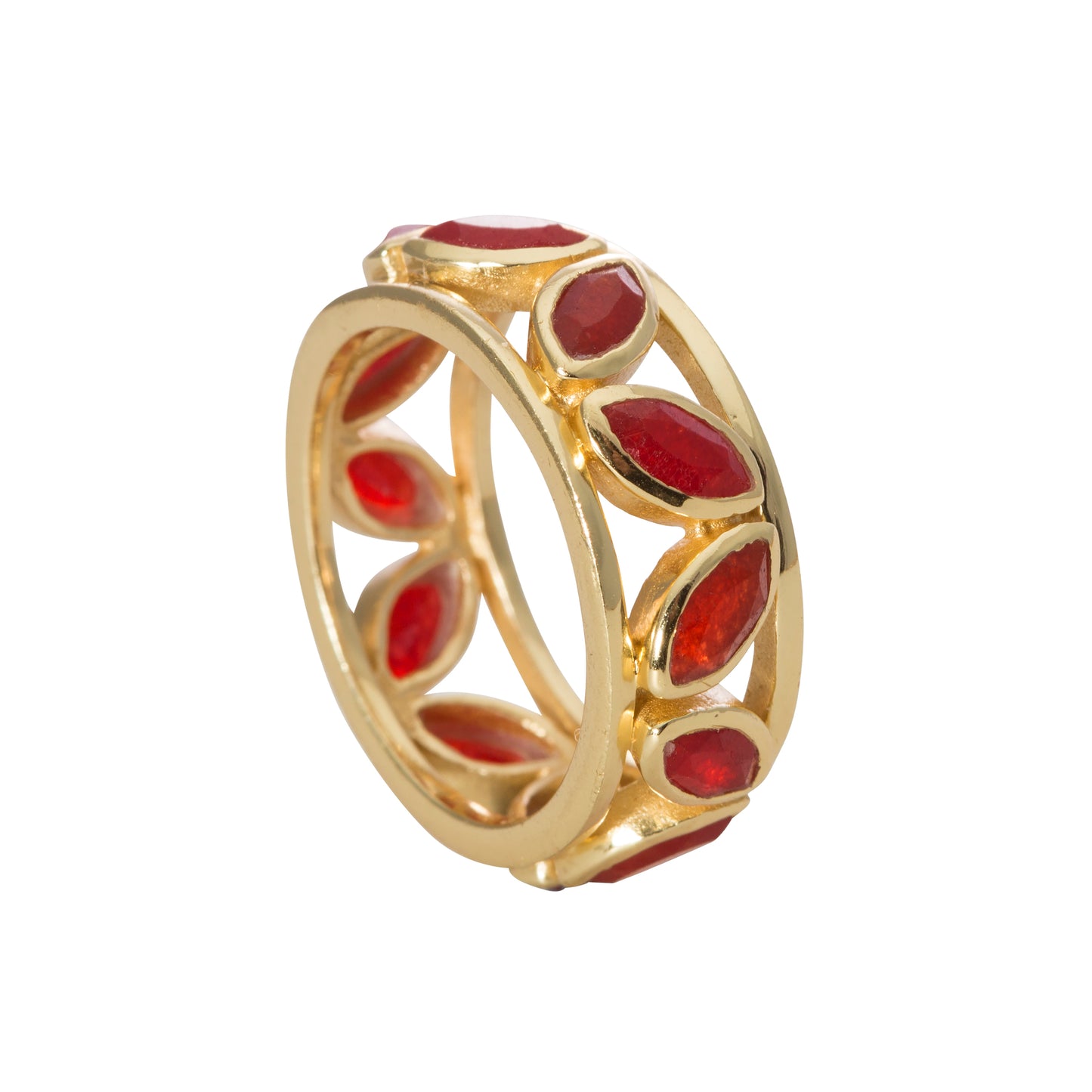 Red Jade Sterling Silver Ring Representing Motivation & Inspiration
