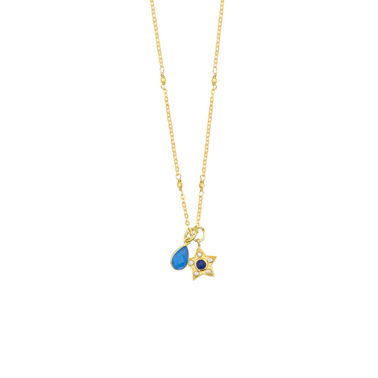 Star Charm Vermeil Necklace for Protection & Guidance