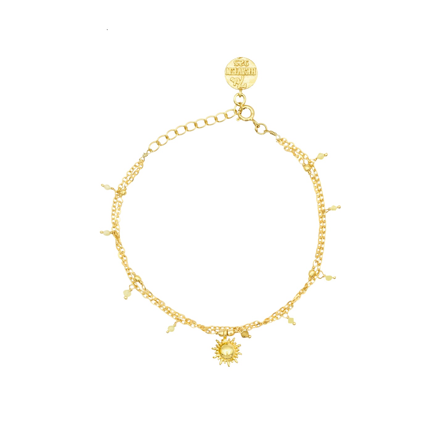 Sun Bracelet set in Vermeil for Positivity & Happiness