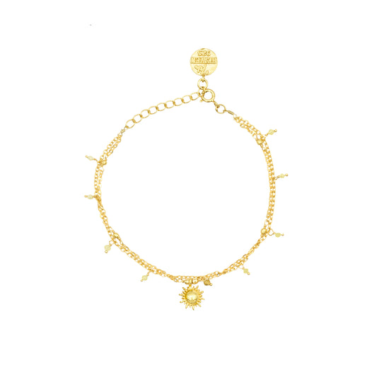 Sun Bracelet set in Vermeil for Positivity & Happiness
