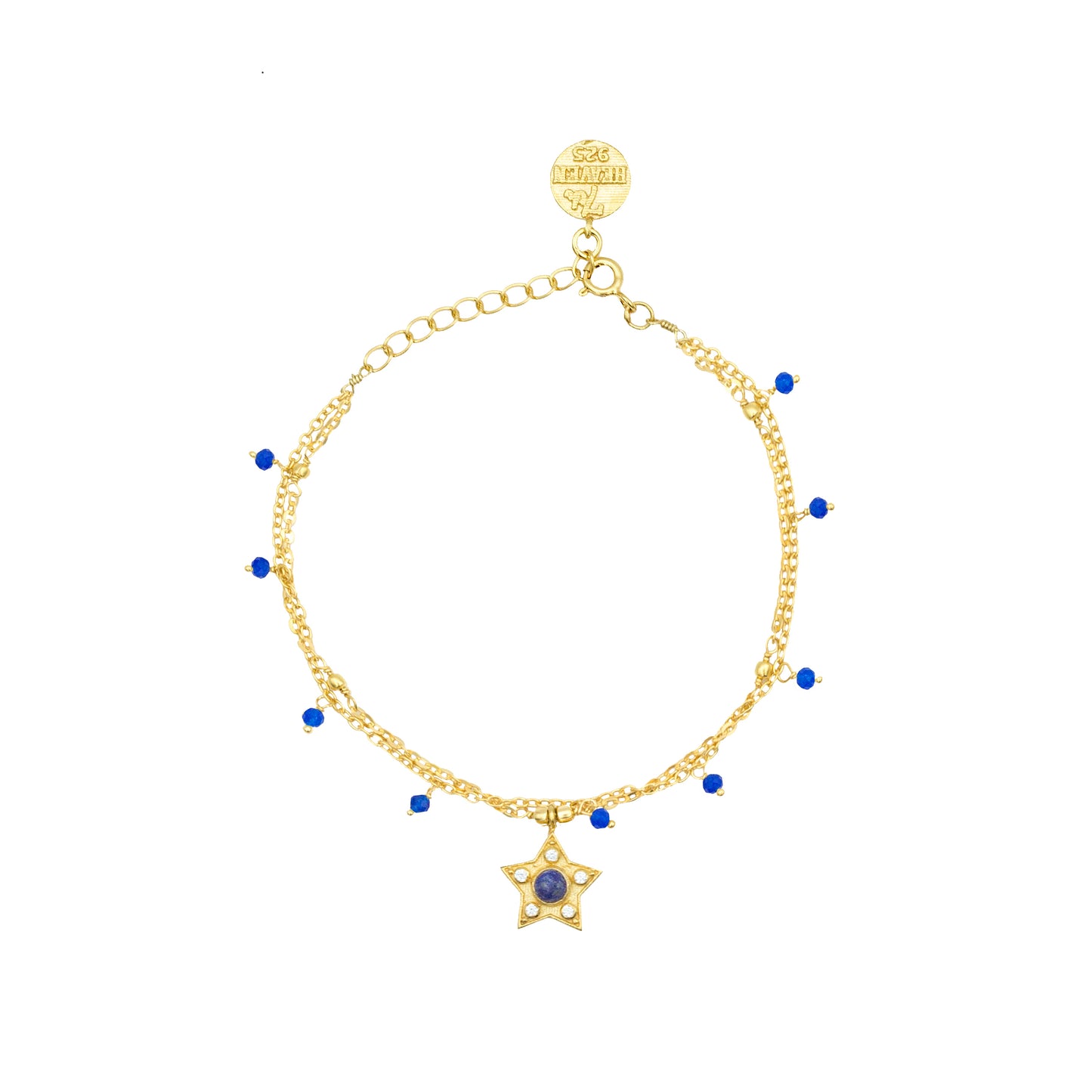 Star Bracelet set in Vermeil for Protection & Guidance