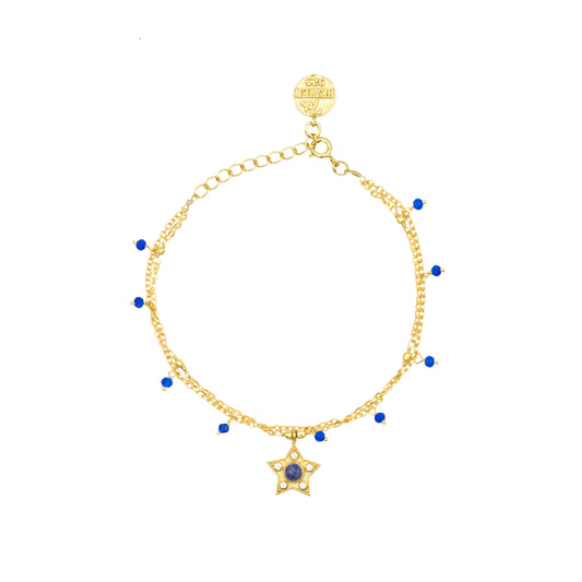 Star Bracelet set in Vermeil for Protection & Guidance