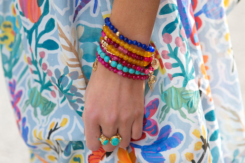Angel Jophiel yellow bracelet with wing charm for Prosperity, Radiance & Positivity Third Eye Charm