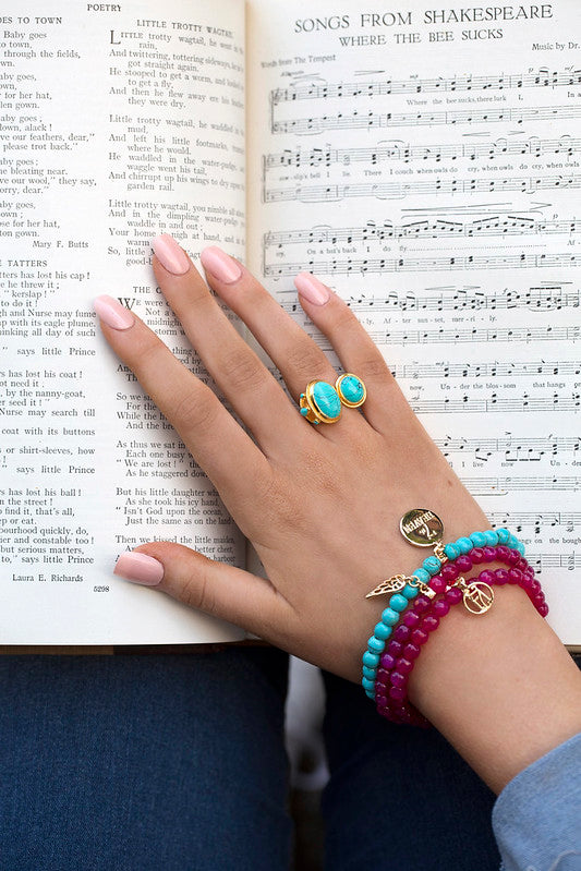 Angel Uriel Bracelet With Wing Charm For Inspiration, Study & Success With Wing Charm