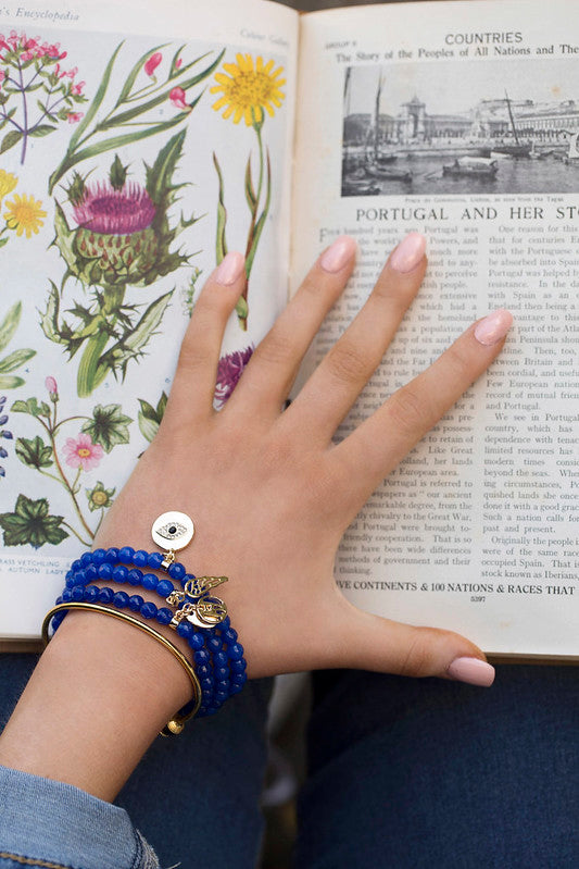 Angel Michael Bracelet For Protection, Strength & Courage with 3rd Eye Disc Charm