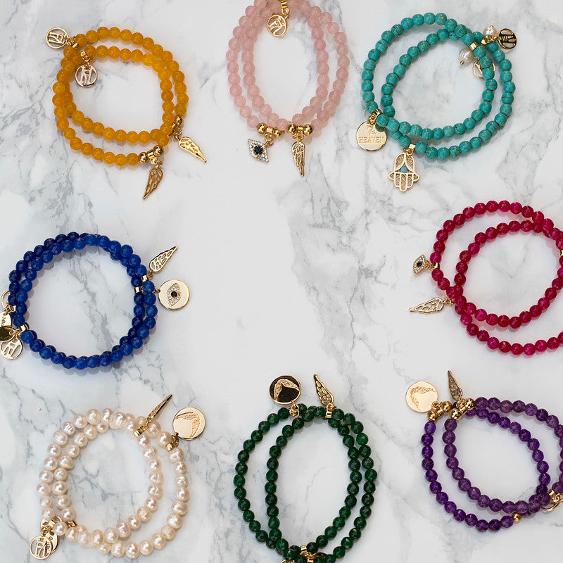 Angel Uriel Bracelet With Wing Charm For Inspiration, Study & Success With Wing Charm