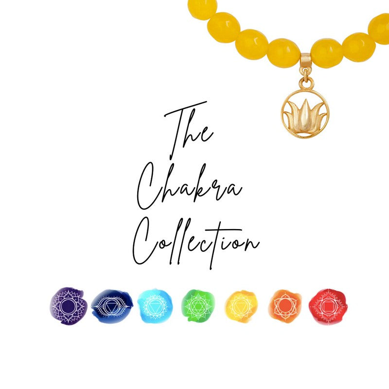 The Solar Plexus Chakra 925 Sterling Silver 18kt Gold Plated Lotus Diamante Bracelet