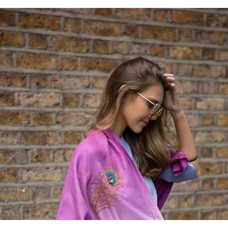 7th heaven Angel Chameul Pink Ombré spiritual Wrap Scarf