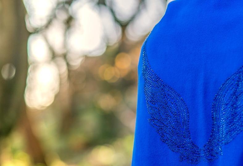 Angel Michael Blue Wrap Wings Scarf for Protection, Strength & Courage