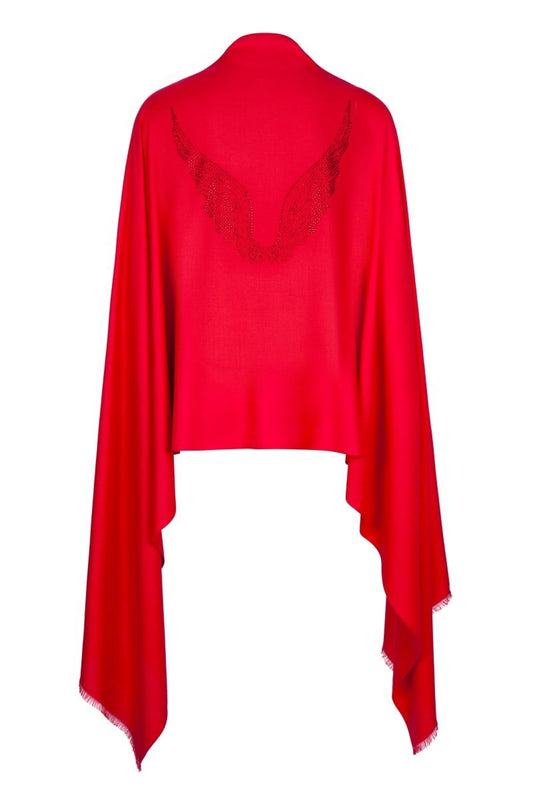 Angel Uriel Red Wrap Wings Scarf for Inspiration, Study & Success