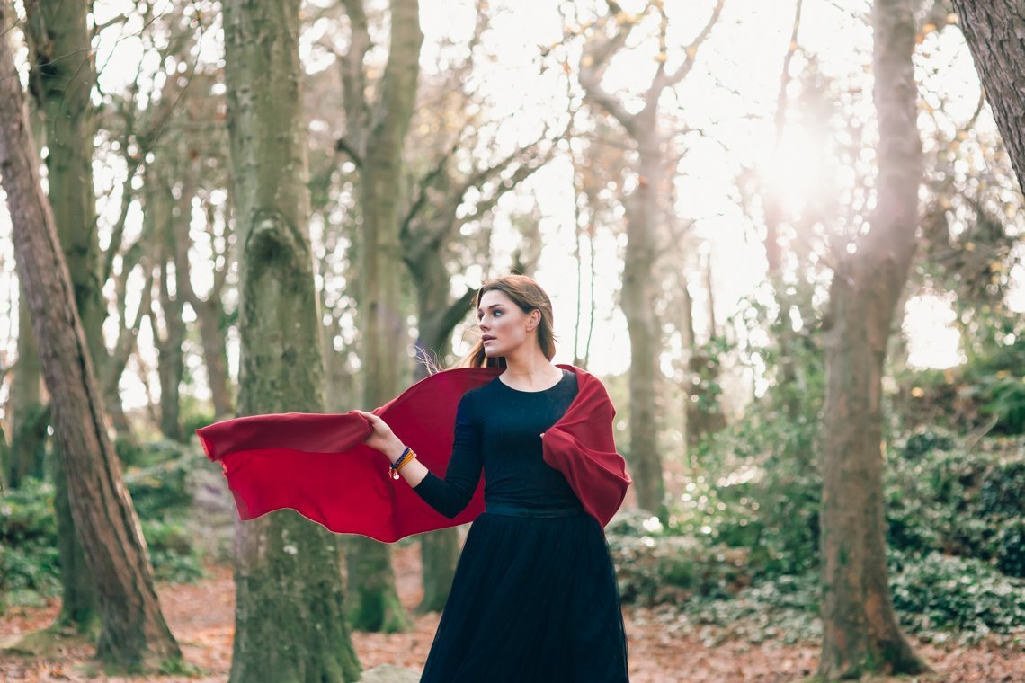 Angel Uriel Red Wrap Wings Scarf for Inspiration, Study & Success