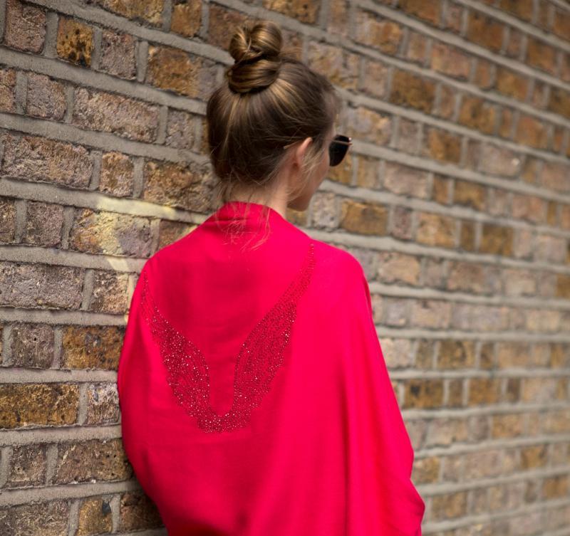 Angel Uriel Red Wrap Wings Scarf for Inspiration, Study & Success