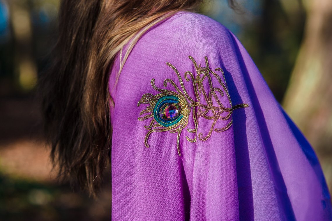 7th Heaven angel Raphael purple spiritual wrap scarf for for PROTECTION, STRENGTH and COURAGE