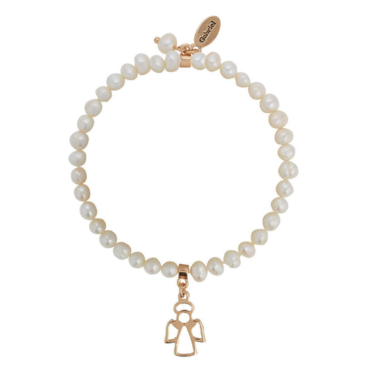 Little Heaven Children's Angel Gabriel Pearl Angel Charm Bracelet