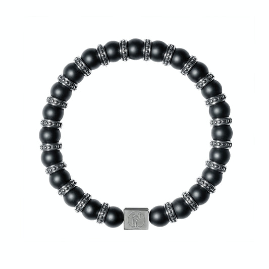 Men's Matte Black Onyx Bracelet Bracelet for Strength, Power & Protection
