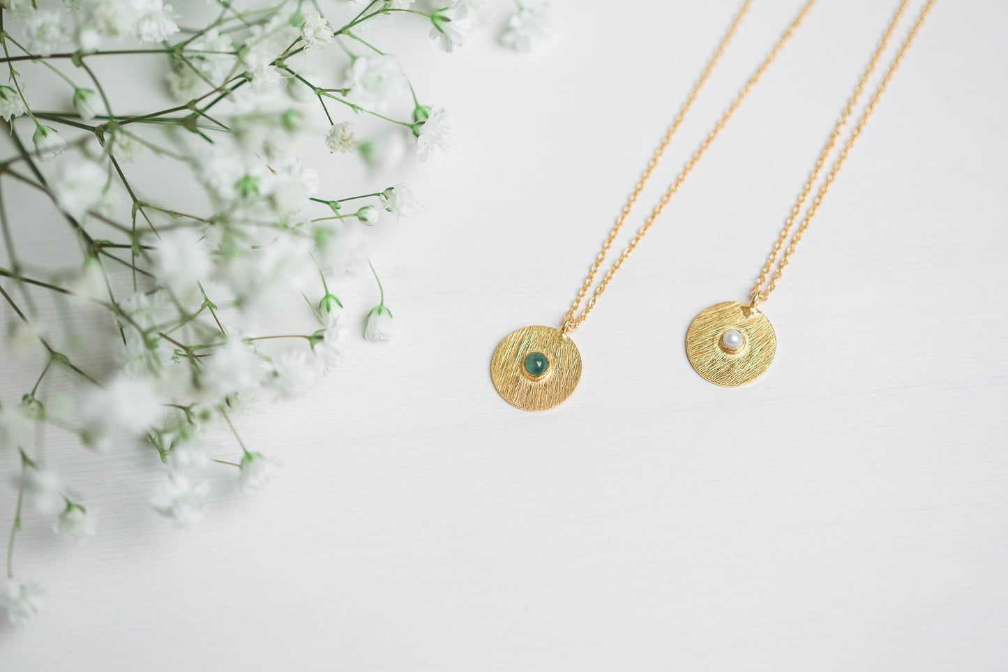 New Vermeil Gemstone Necklaces