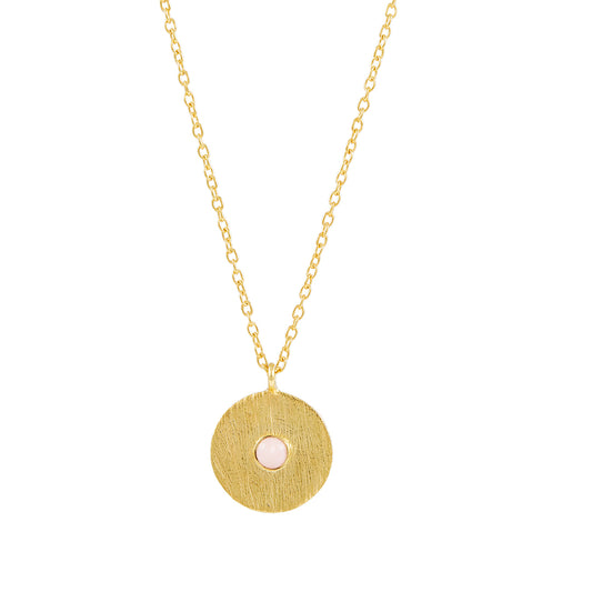 New Opal Gemstone Vermeil Necklace for Hope & Purity