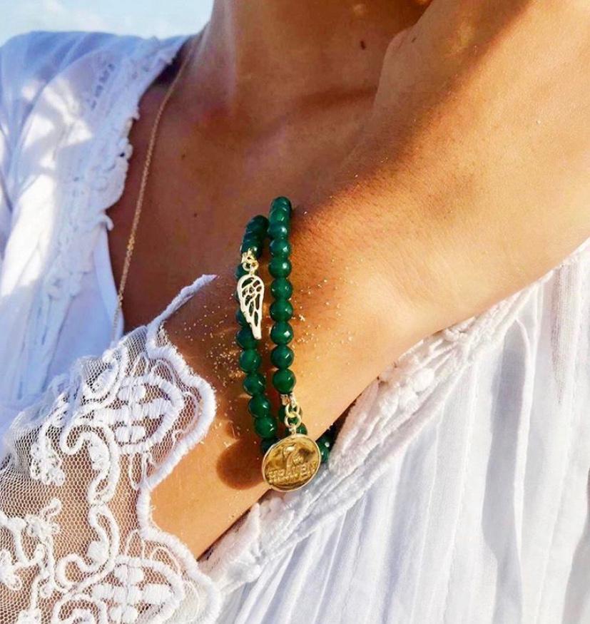Angel Raphael Bracelet With Wing Charm For Healing, Travel & Guidance