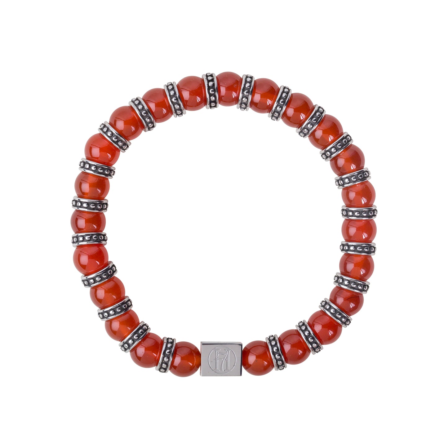 Men's Red Carnelian Bracelet for Endurance, Leadership and Courage