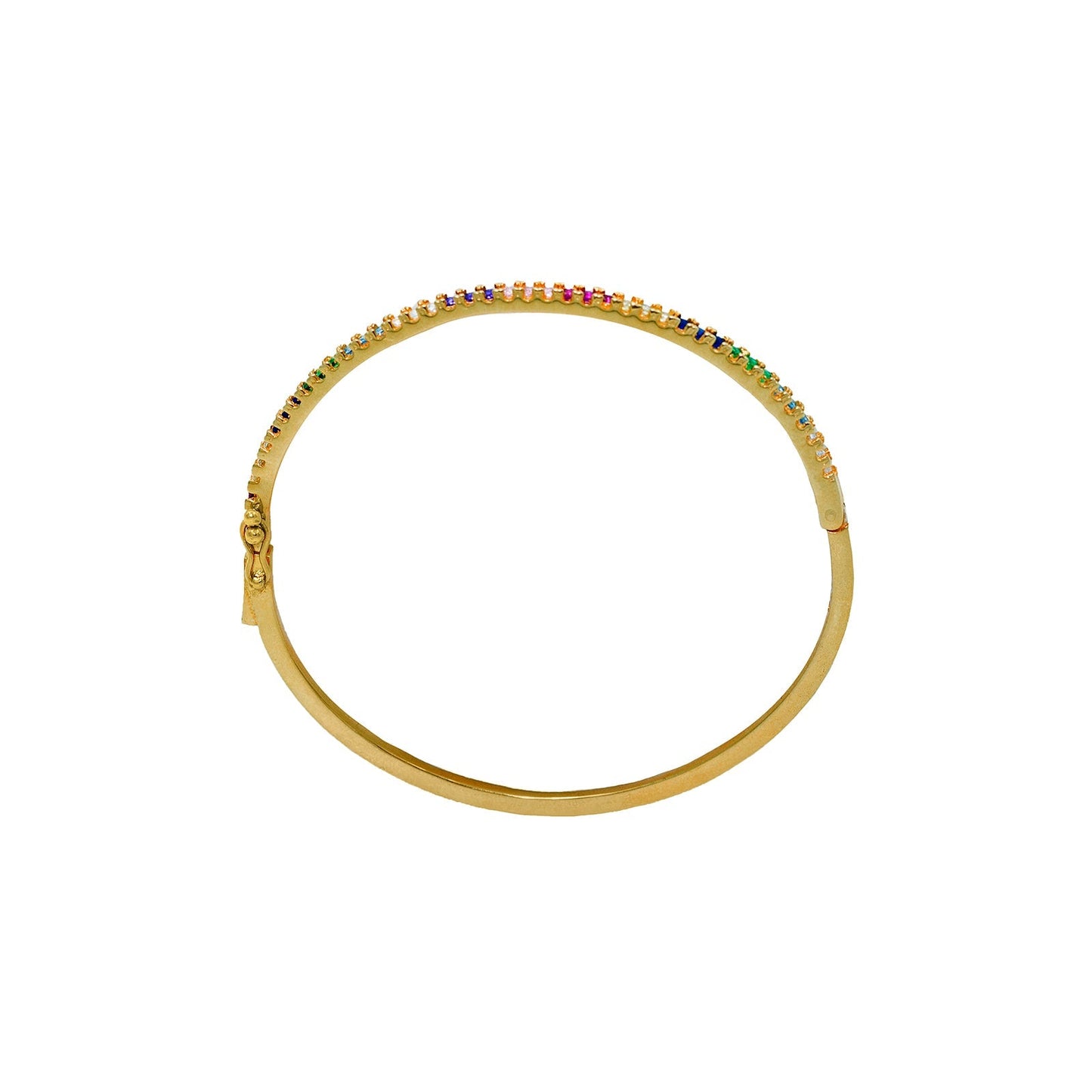 Crystal Vermeil Bangle of Hope, Trust & Ambition - French Navy Blue
