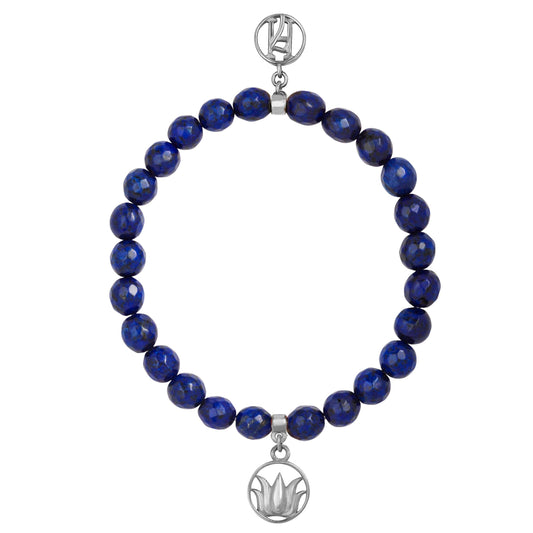 The Third Eye Chakra 925 Sterling Silver Lotus Bracelet