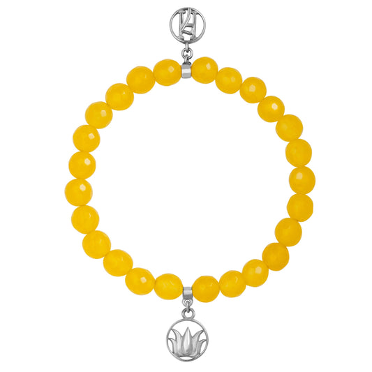 The Solar Plexus Chakra 925 Sterling Silver Lotus Bracelet