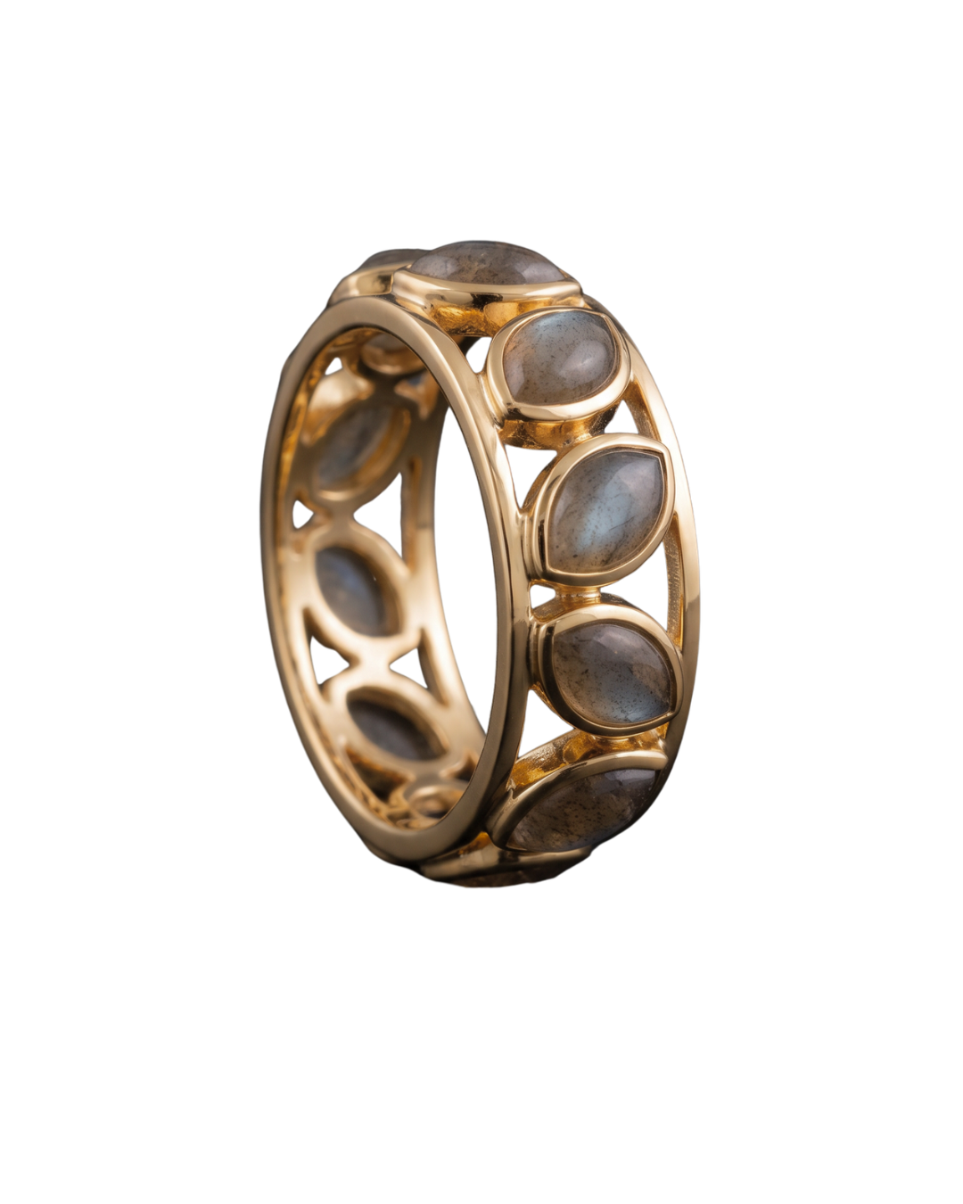 Labradorite Sterling Silver Ring Representing transformation, intuition, and spiritual protection