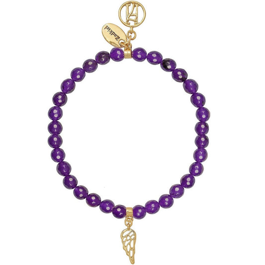 Angel Zadkiel Bracelet With Wing Charm For Motivation, Trust & Clarity