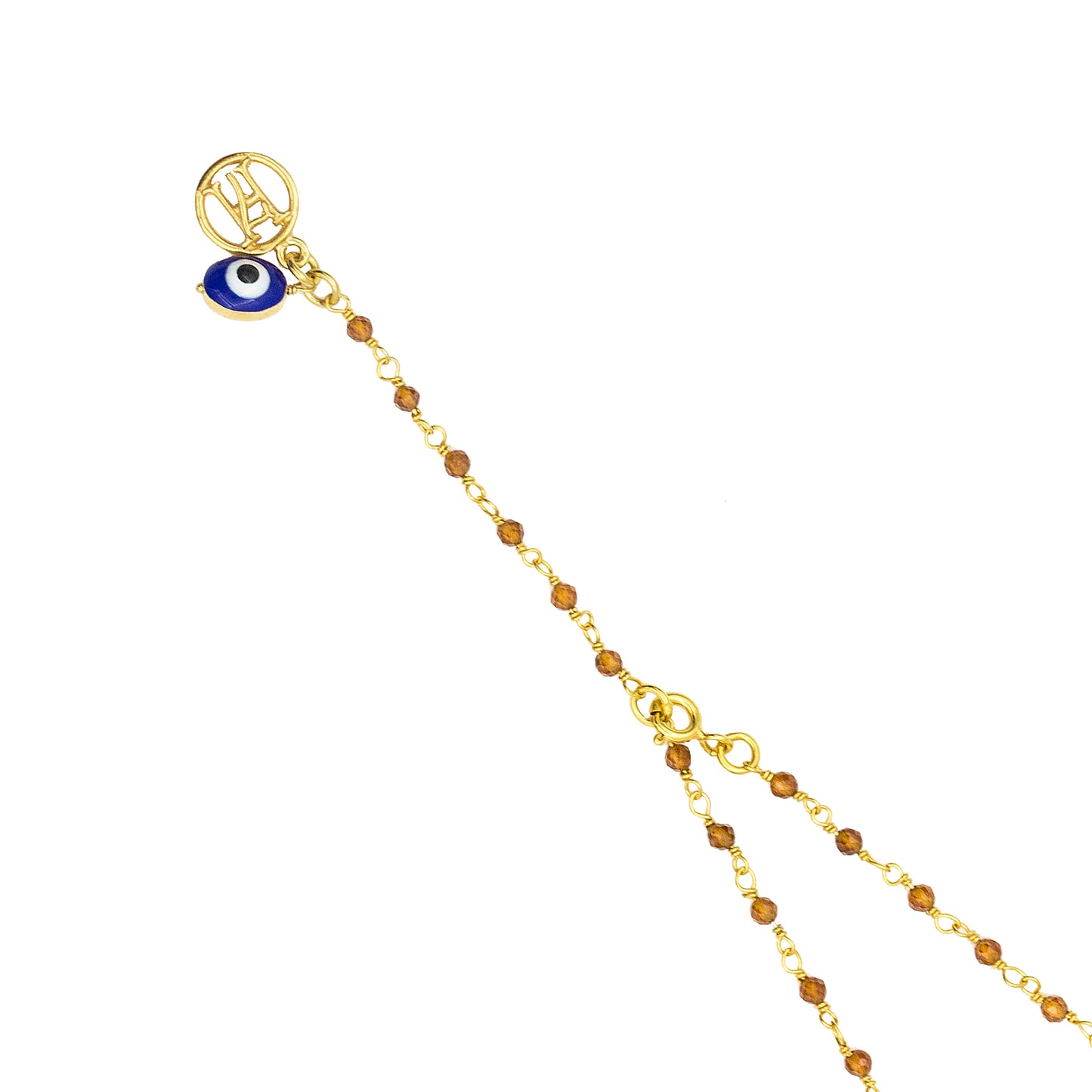 Sun Charm Gemstone Vermeil Necklace for Positivity & Happiness