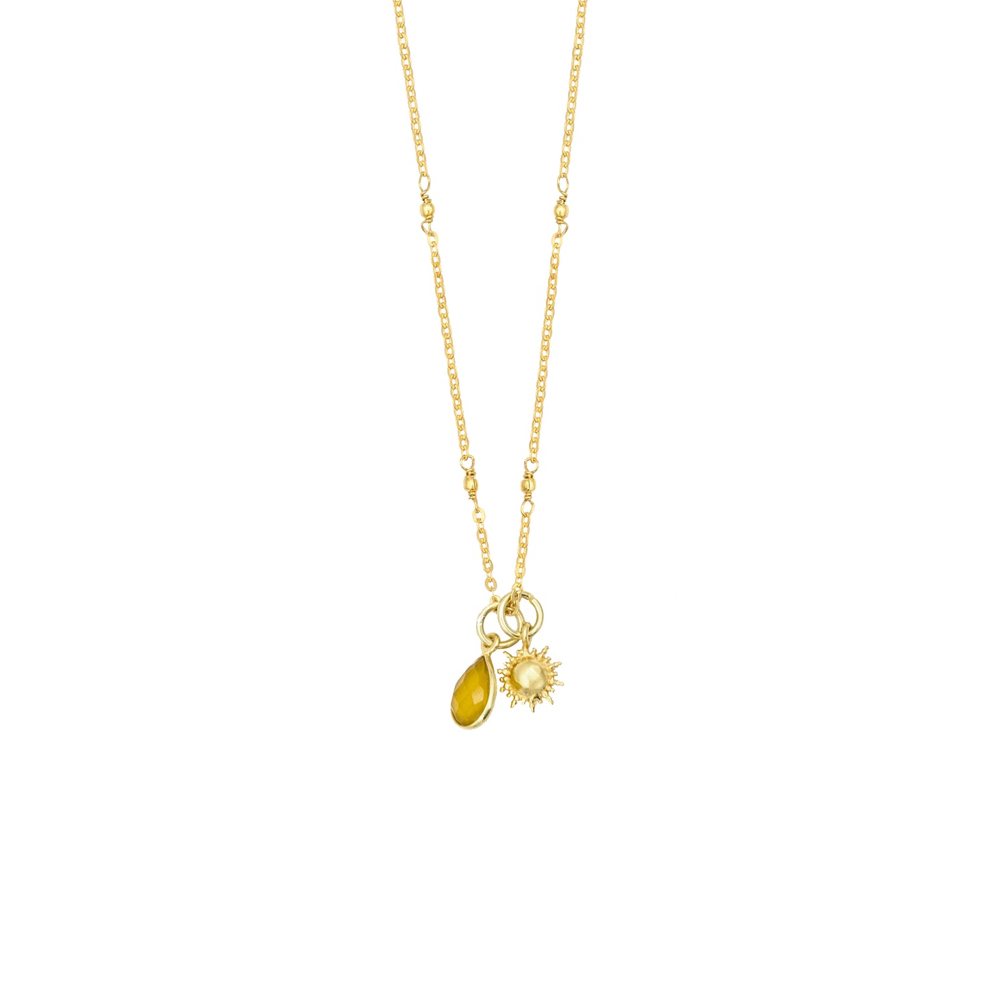 Sun Charm Vermeil Necklace for Positivity & Happiness