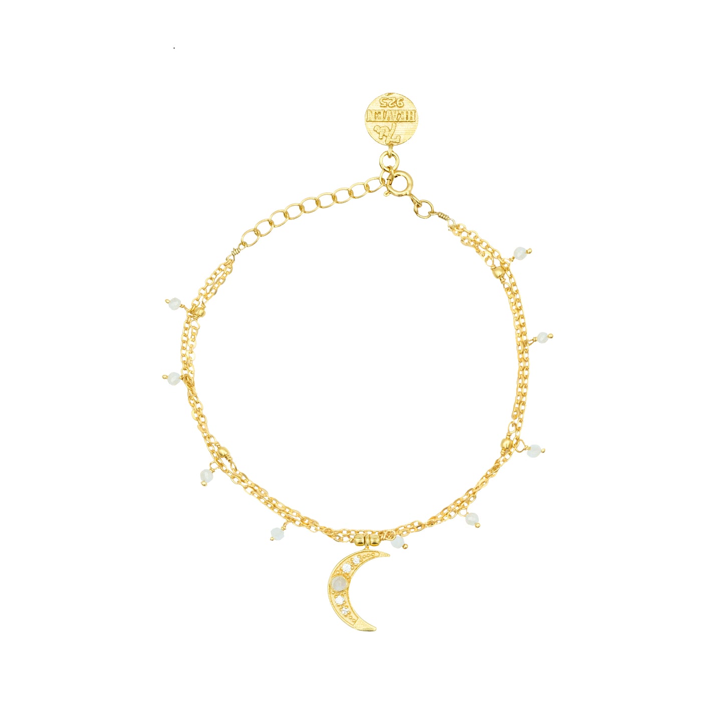 Moon Bracelet set in Vermeil for Enlightenment