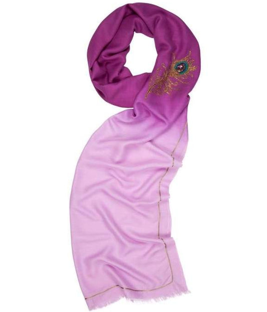 Angel Chameul Golden Feather Pink (Ombré) Wrap Scarf for Love, Passion & Relationships