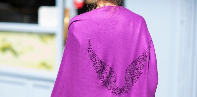 Angel Chameul Pink Wrap Wings Scarf for Love, Passion & Relationships
