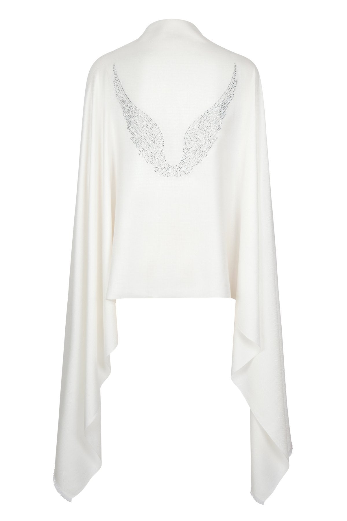 Angel Gabriel Ivory Wrap Wings Scarf for Communication, Family & Creativity