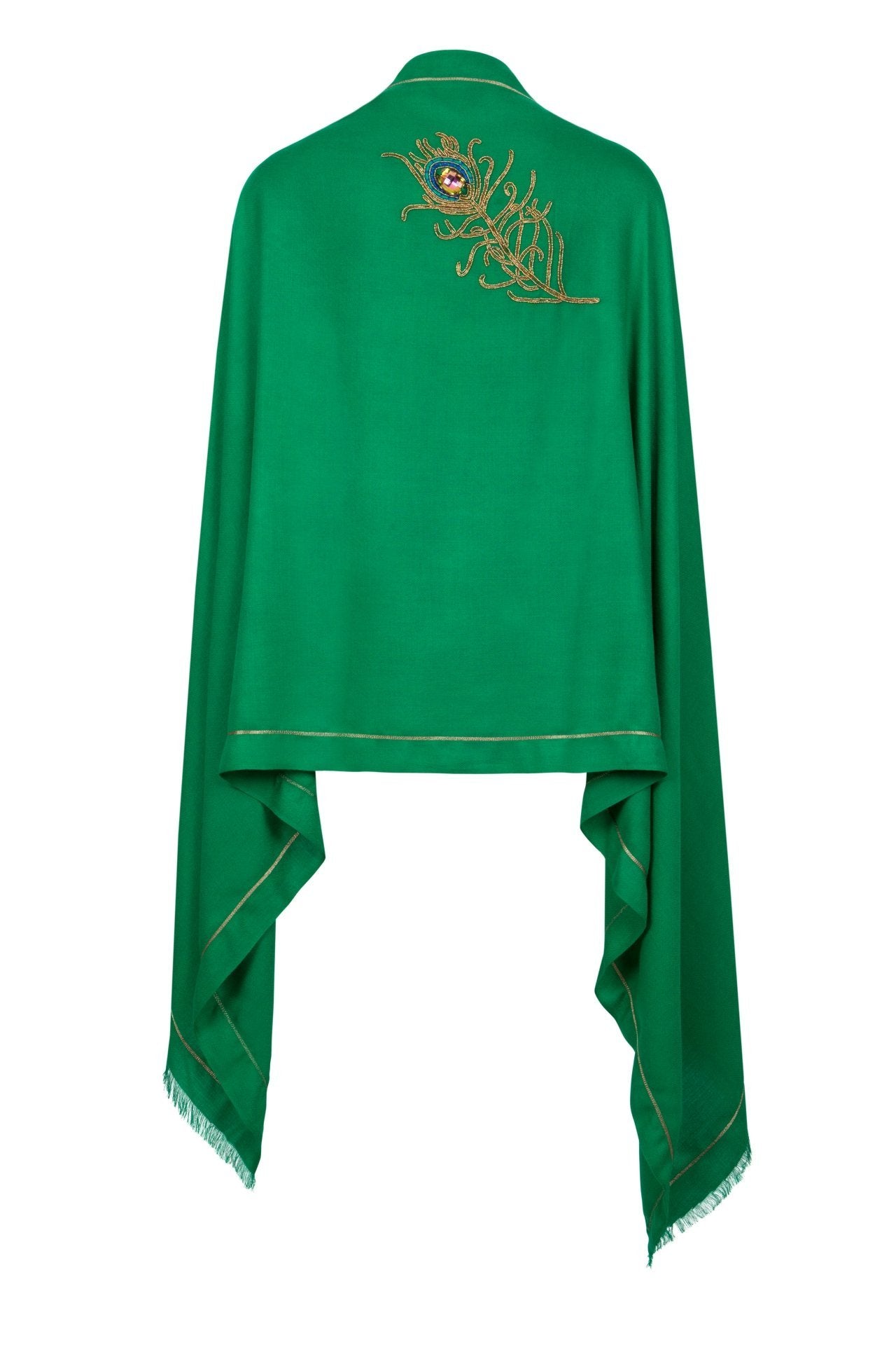 7th Heaven Green Angel Raphael Peacock Scarf for Healing, Travel & Guidance