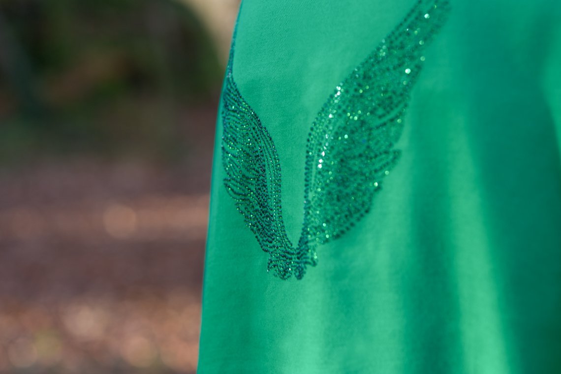 Angel Raphael Green Wrap Wings Scarf for Healing, Travel & Guidance