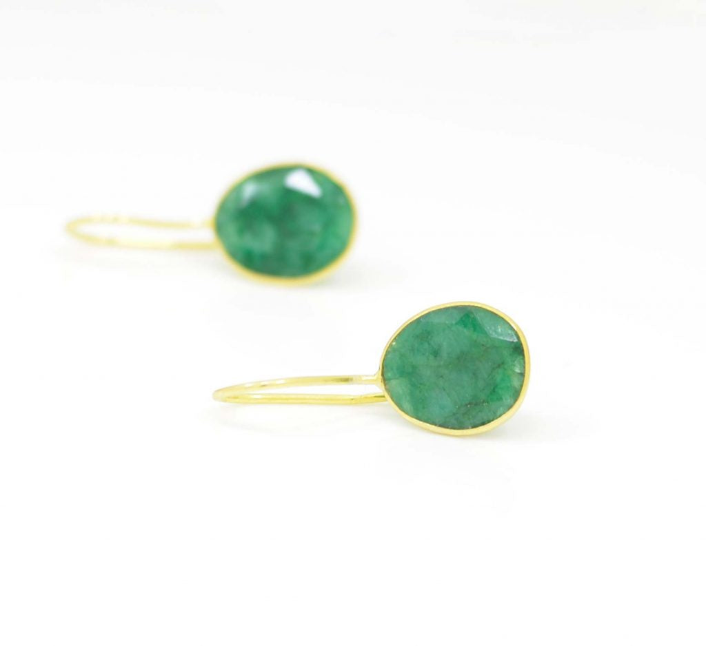New Green Sillimanite Earrings representing joy, peace, and prosperity
