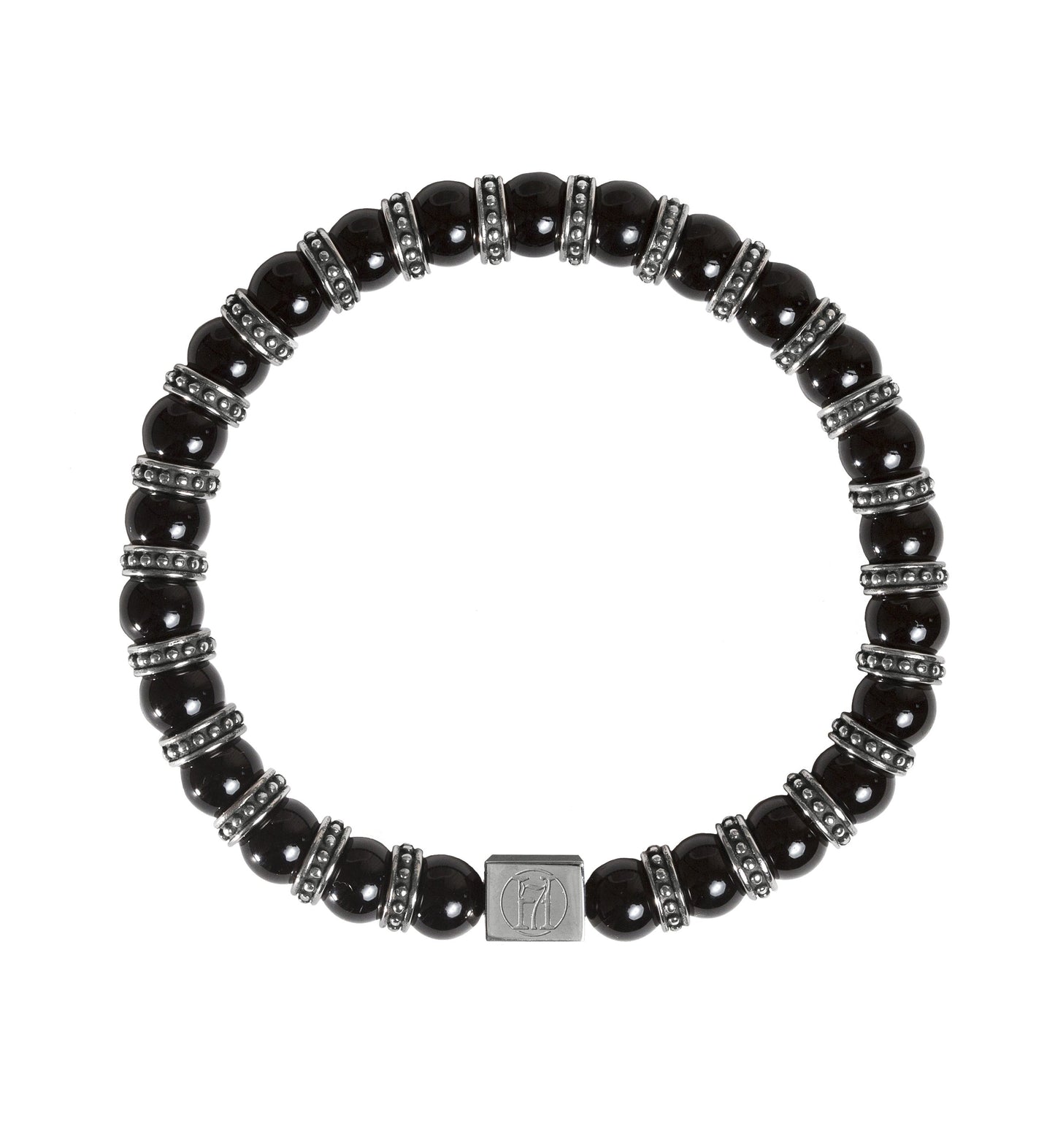 Men's Black Onyx Bracelet Bracelet for Strength, Power & Protection