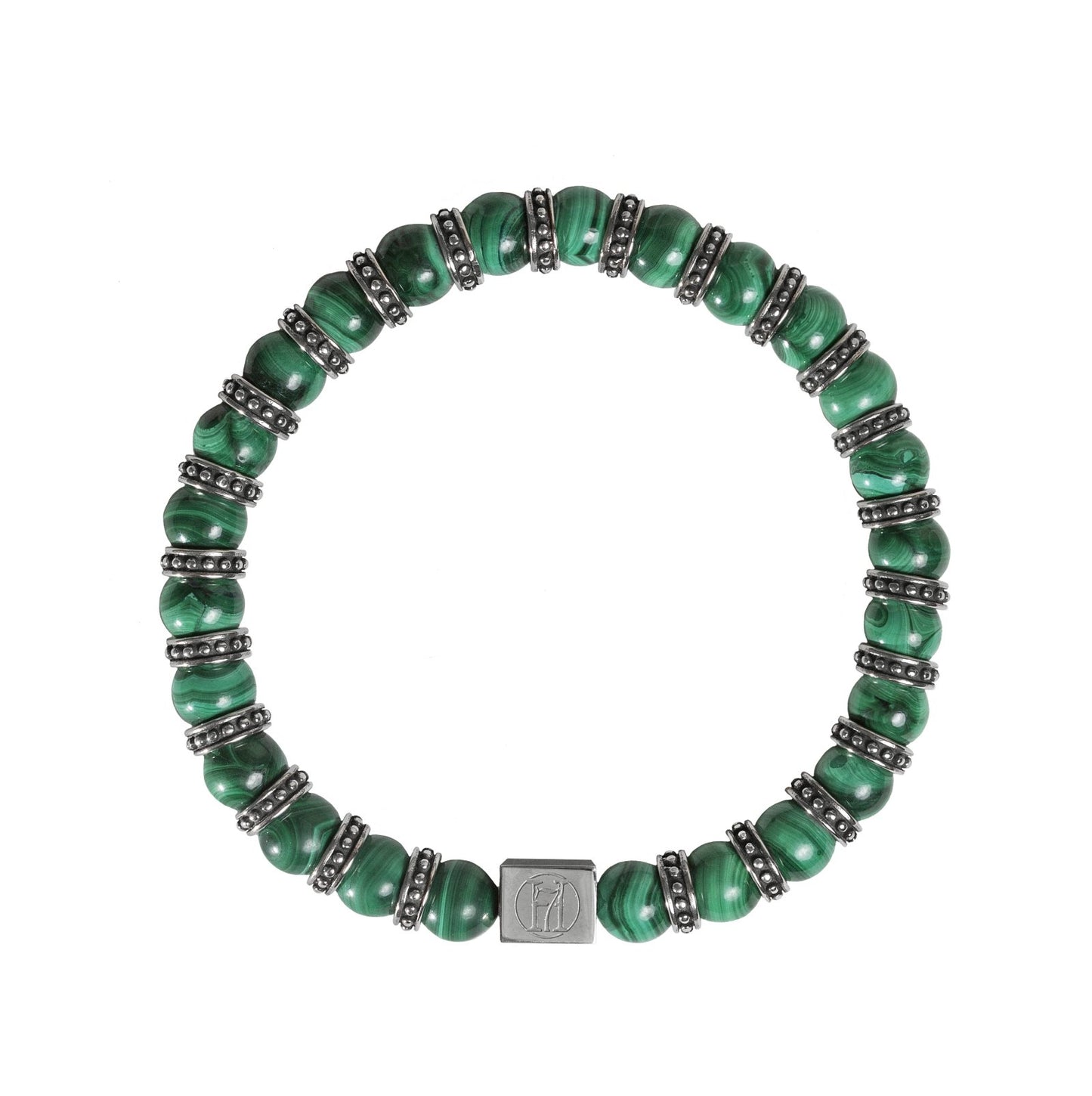 Men’s Green Malachite Bracelet for Growth, Abundance & Healing