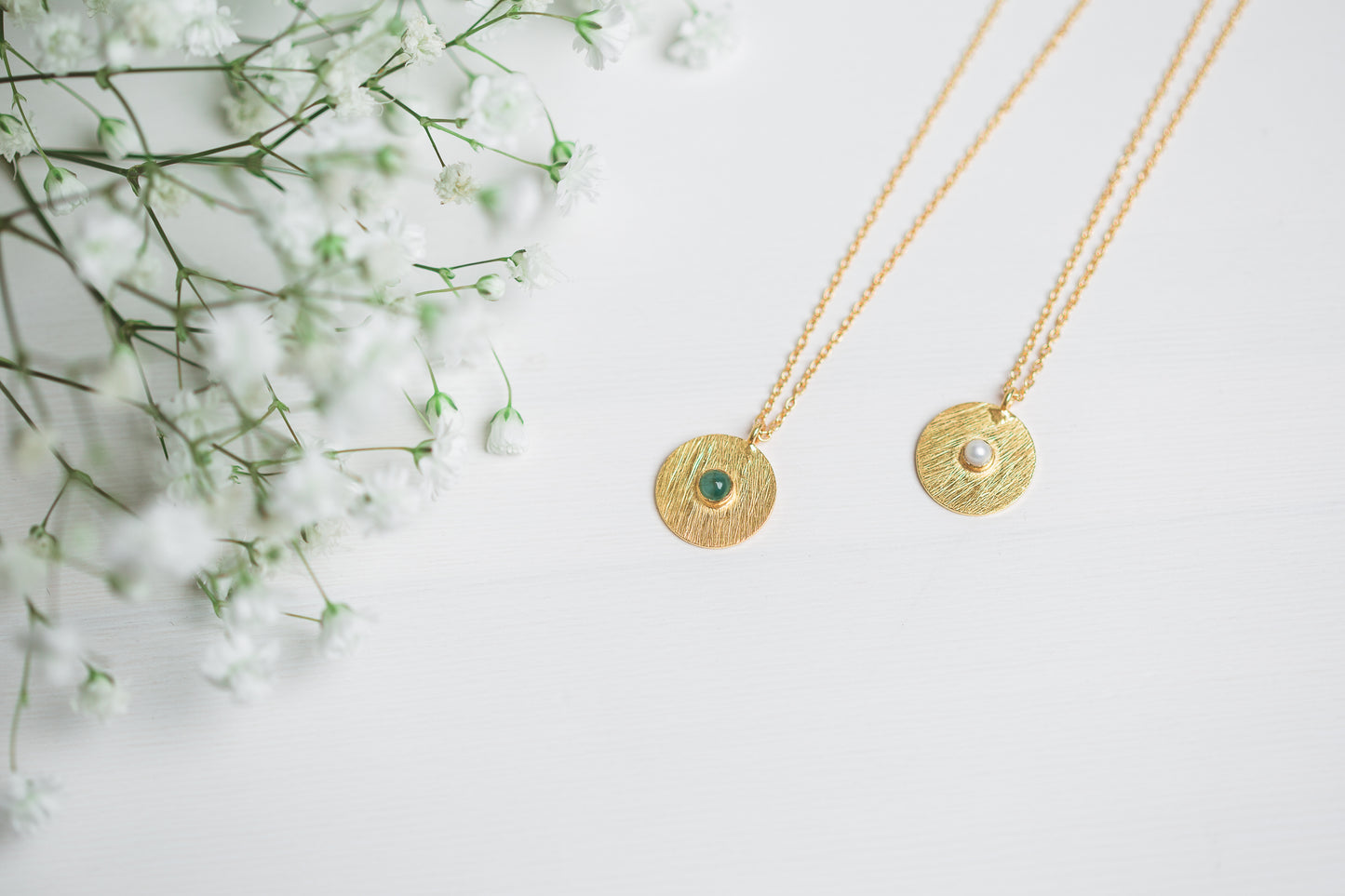 New Opal Gemstone Vermeil Necklace for Hope & Purity