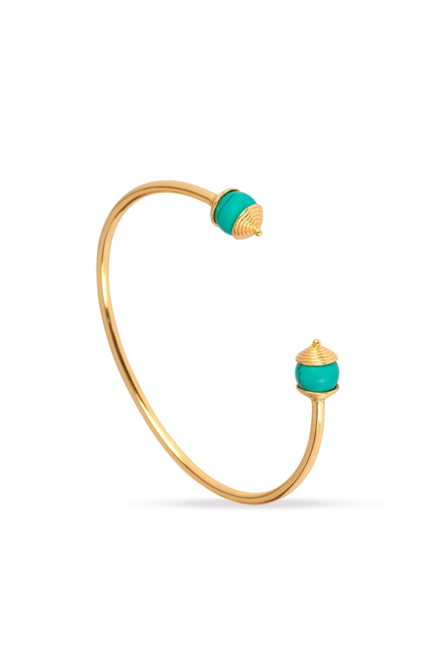 Turquoise & Gold Bangle For Luck, Protection and Health