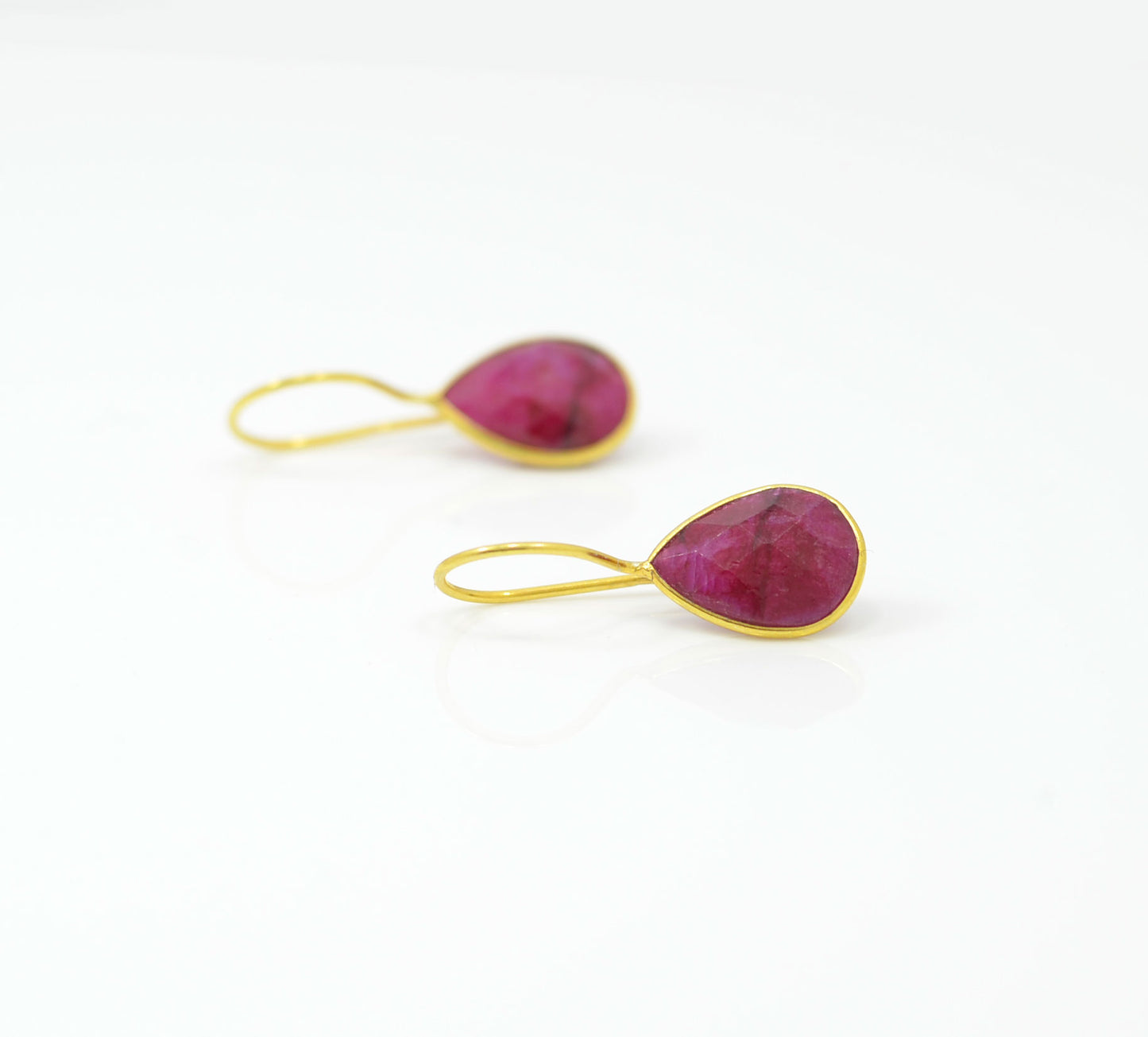 New Red Sillimanite Earrings representing love, peace, and prosperity