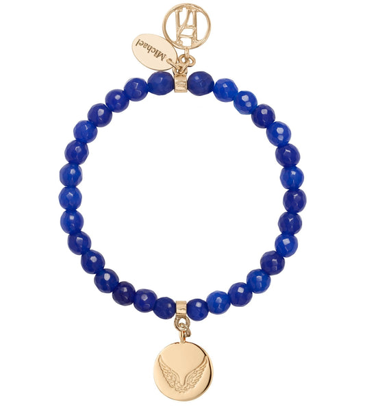 Angel Michael Blue Bracelet for Protection, Strength & Courage Disc Charm
