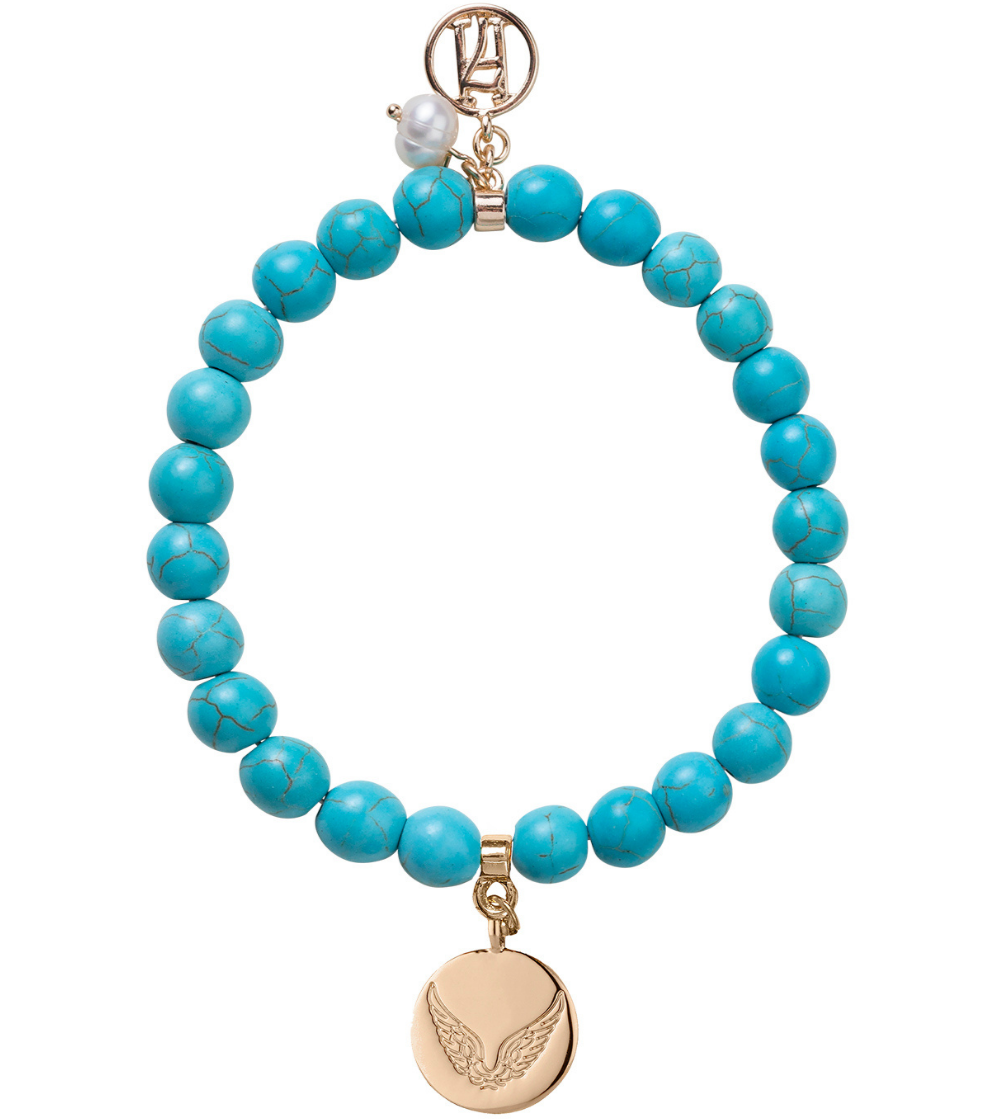 New! Delicate Beaded Turquoise Bracelet 6mm for Luck, Protection & Health