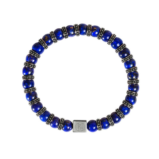 Men's Blue Lapis Bracelet for Wisdom, Honour & Power